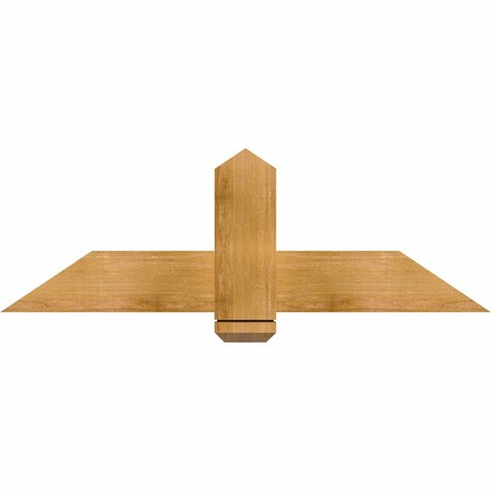 Ekena Millwork Eugene Rough Sawn Timber Gable Bracket, Western Red Cedar, 48"W x 16"H x 2"D x 6"F, 8/12 Pitch GBW048X16X0206EUG00RWR